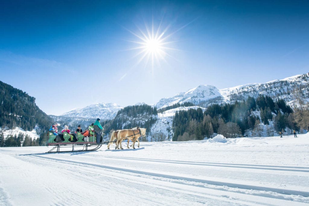 Pferdeschlitten · Winterurlaub in Andi’s Skihotel in Obertauern
